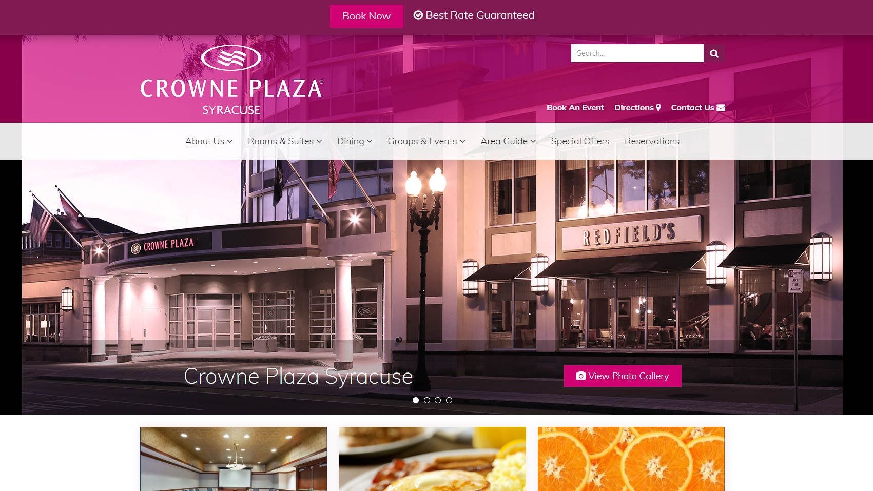 Crowne Plaza Hotel Website